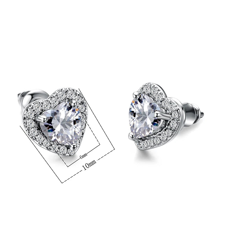 Huitan Fashion Simple Heart Design Women Earring 7 Colors Available Suitable for All Occasions Wedding Party Daily Wear...