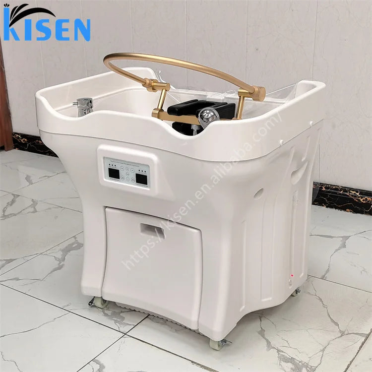 Kisen Model Luxury Salon Furniture Hair Washing Bed Accessories Japan Head Spa Equipment Portable Shampoo Basin No Plumbing - Kimlud