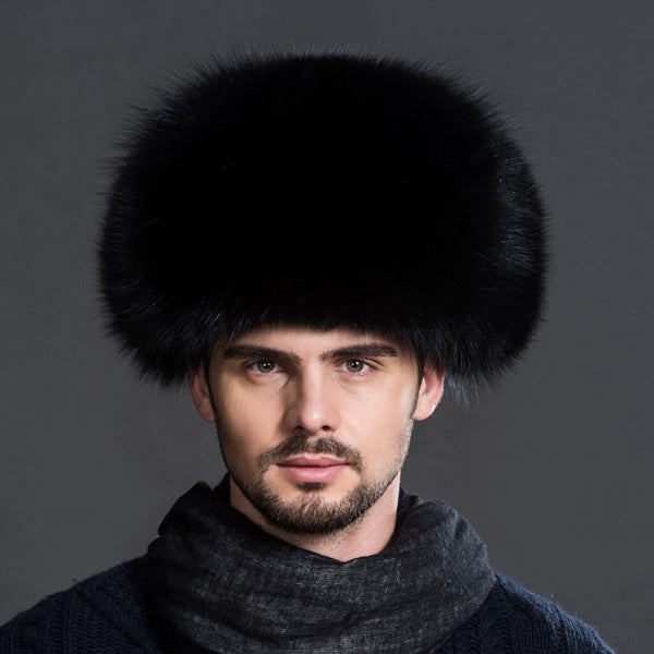 Winter Middle-Aged and Elderly Raccoon Fur Leather Men Ushanka