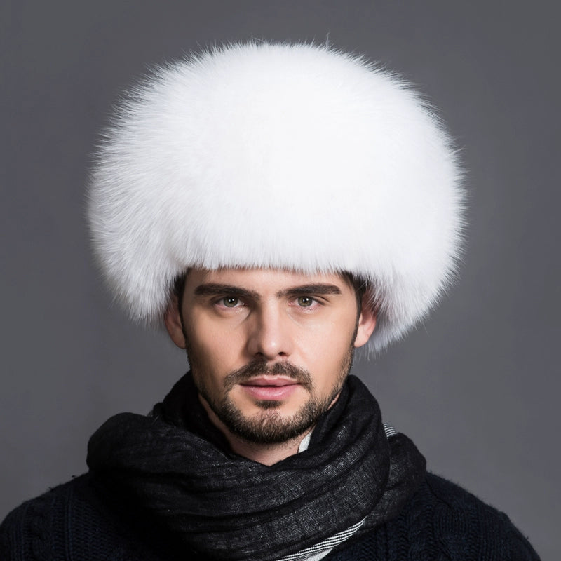 Winter Middle-Aged and Elderly Raccoon Fur Leather Men Ushanka
