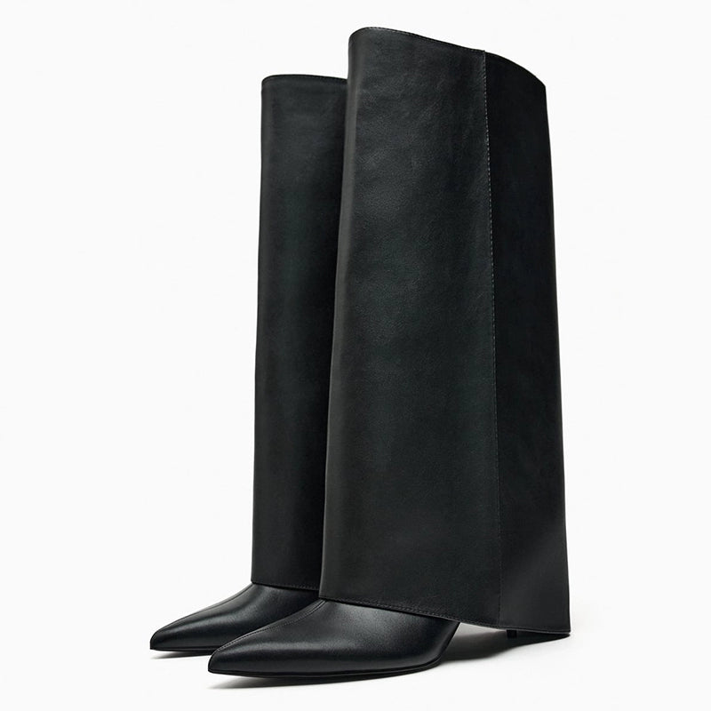Fall and Winter Fashion Stiletto Heel Knee High below the Knee Knight Boots