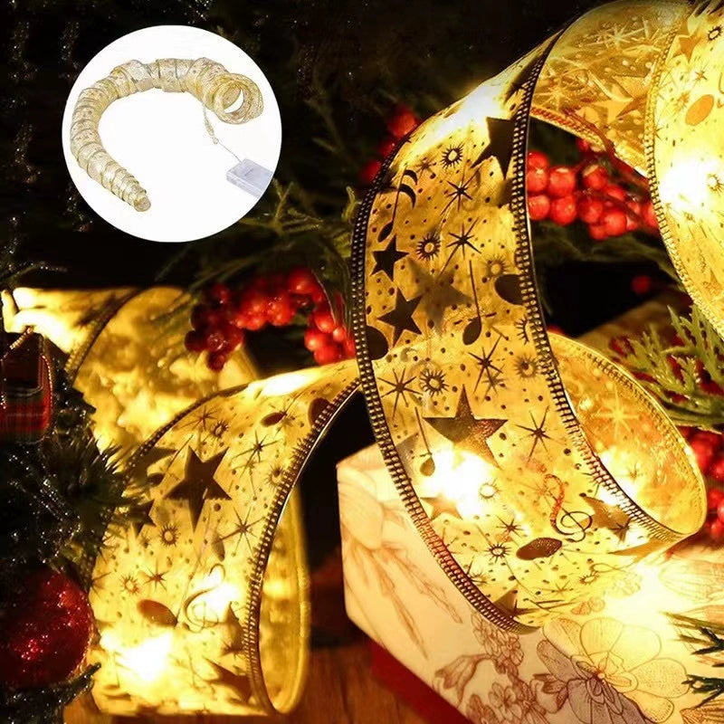 Christmas Tree Decorative Lamp Christmas Scene Layout Pendant Lighting Ribbon Luminous Ribbon LED Lighting Chain Ribbon Ornaments