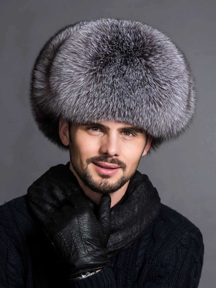 Winter Middle-Aged and Elderly Raccoon Fur Leather Men Ushanka