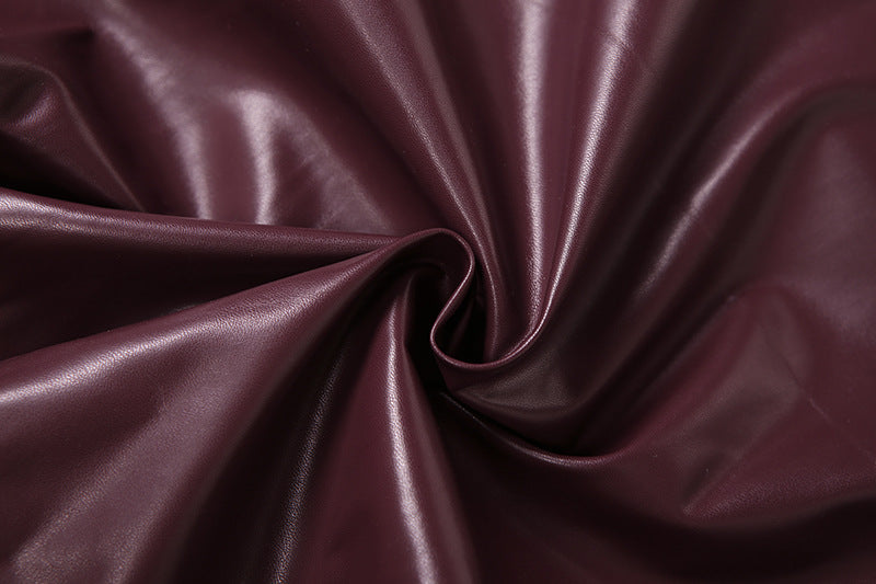 Yellow Sexy Off Shoulder PU Faux Leather Jackets for Women 2025 Autumn Spring Fashion Streetwear Lapel Long Sleeve Coat Female