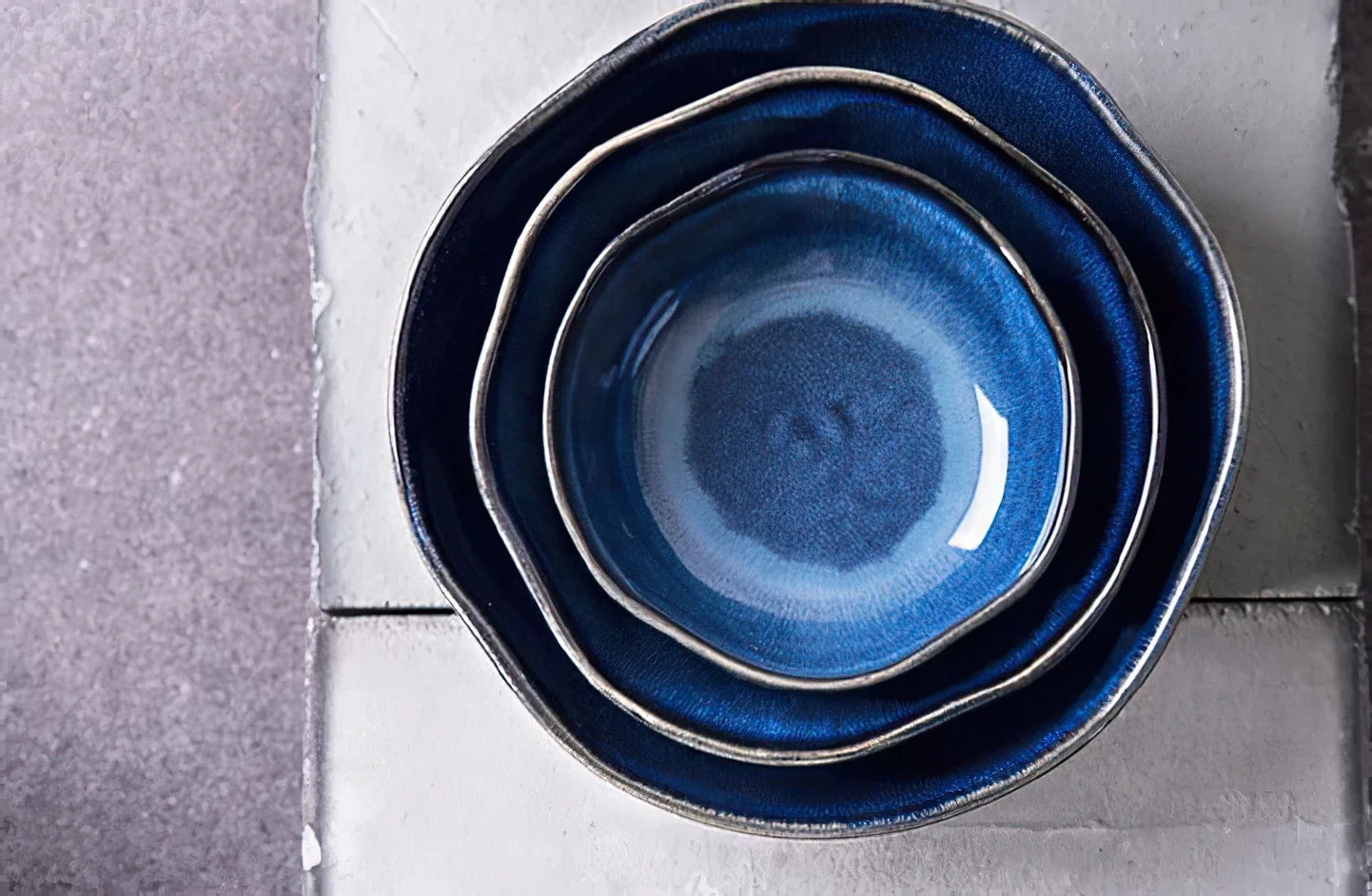 1 Pcs Bone China Bowl Tableware Blue Janpan Rice Soup Dinner Service Retro Ceramic Dinnerware Restaurant Home Kitchen...