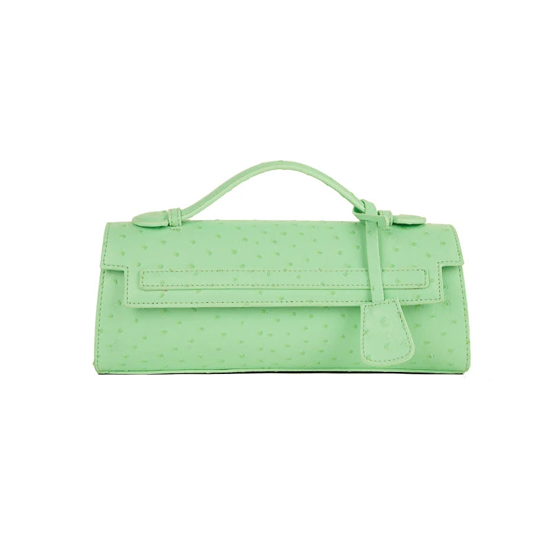 Classic Elegant Ostrich Women Clutch Bag Python Handbags Ladies Tote Bag Fashion Tote Purse Female Messenger Shoulder Bag