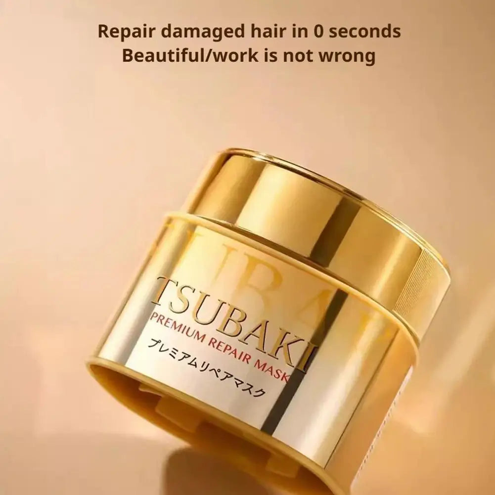 TSUBAKI Premium Repair Mask Deeply Repair Damaged Hair Smoothing And Nourishing Reduce Split And Dry Ends Salon-Grade Care 180g