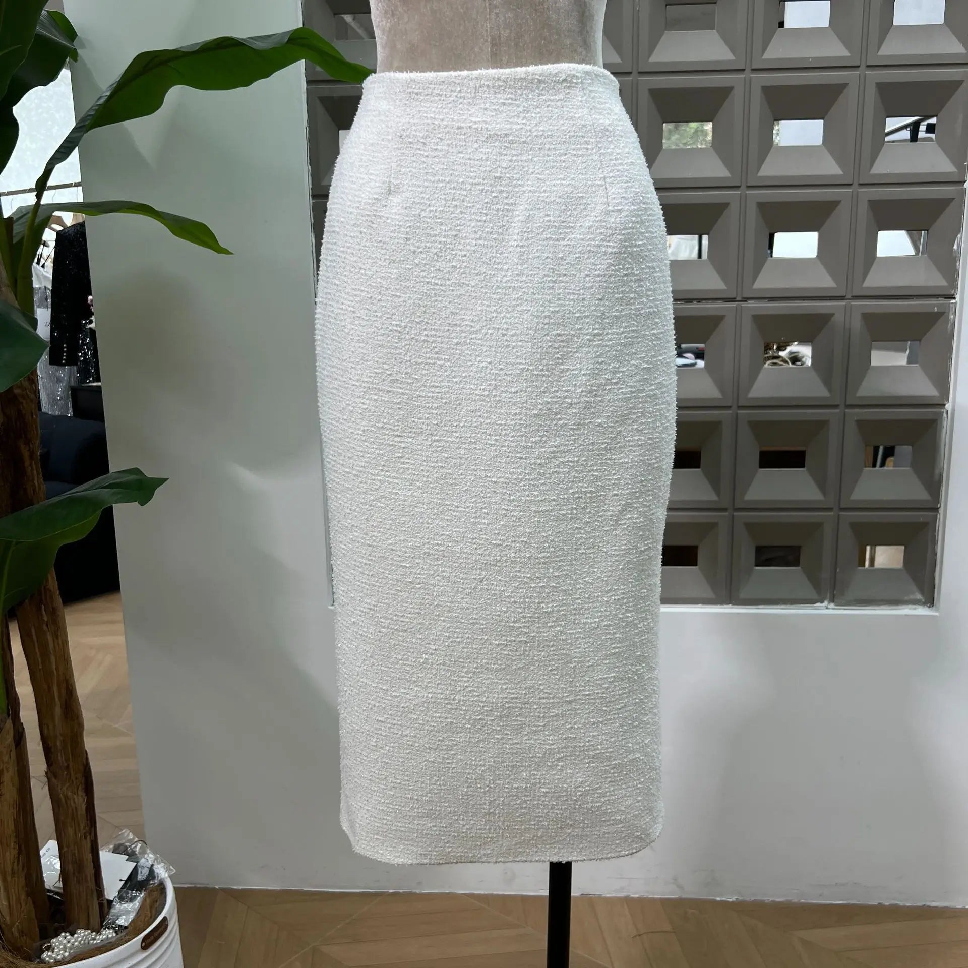 IEQJ Fashion Black 2 Piece Set Women Square Collar Diamonds Inlaid Short Jacket High Waist Skirt Suit Autumn New 3A556