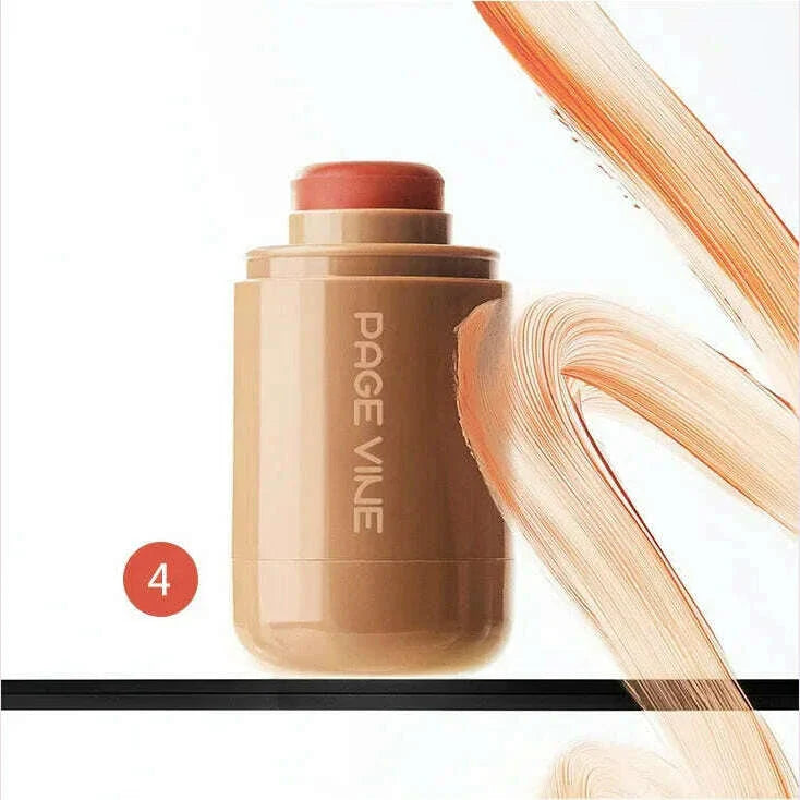 New2025 Blush Stick Cream PAGE VINE Pocket Lip Cheek Pocket Rouge Highlights to Brighten Natural Hydrating Korea Pink Cosmetics