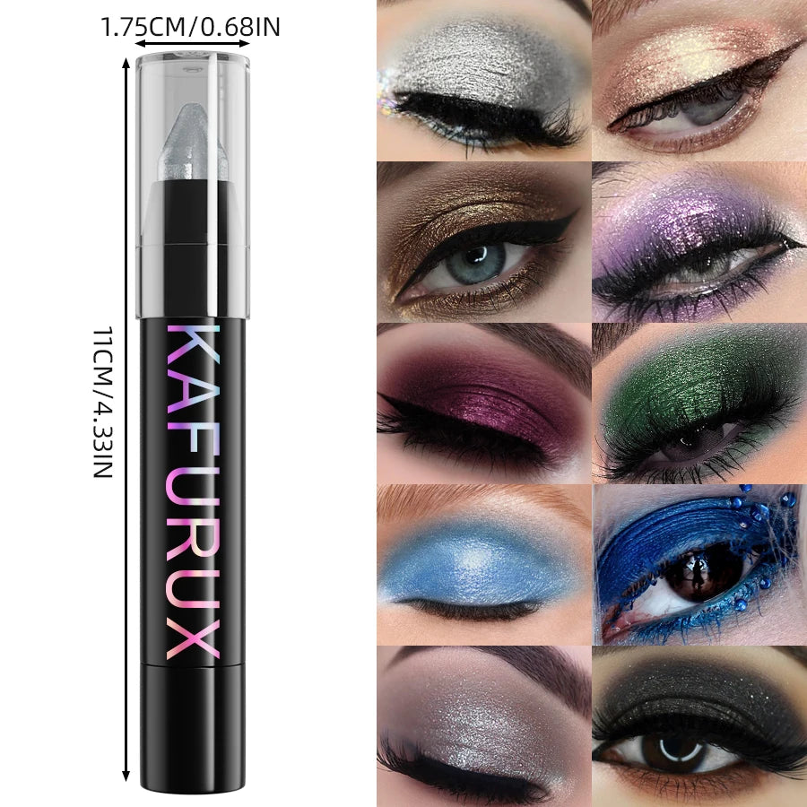 19 color 1pcs Smoky Dark Green Eyeshadow Pen Stick Waterproof Metallic Glitter Eye Shadow Highlighter Pencil Makeup Tool Cosmet