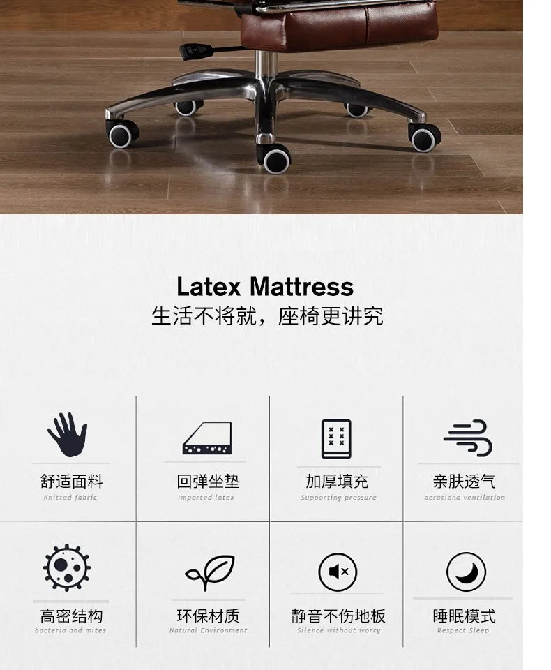 Accent Mobile Office Chairs Ergonomic Comfortable Adjust Recliner Office Chairs Computer Commerce Furniture Silla Oficina LLOC - Kimlud