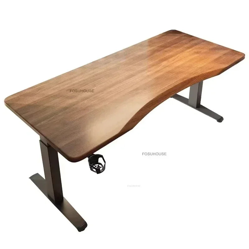 Nordic Office Computer Desks Gaming Table Smart Office Furniture Solid Wood Electric Lift Standing Table Luxury Home Study Table - Kimlud