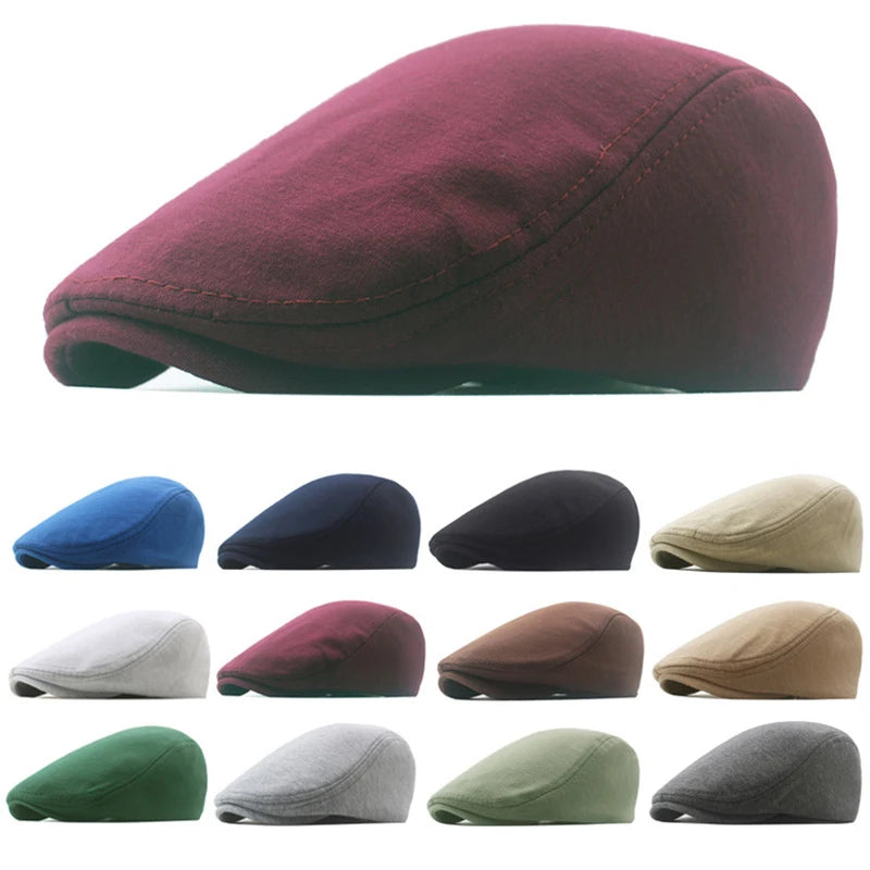 Fashion New Men's Casual Newsboy Hat Flat Cap Winter And Autumn Retro Beret Hat Wild Casual Hats Octagonal Cap Winter...
