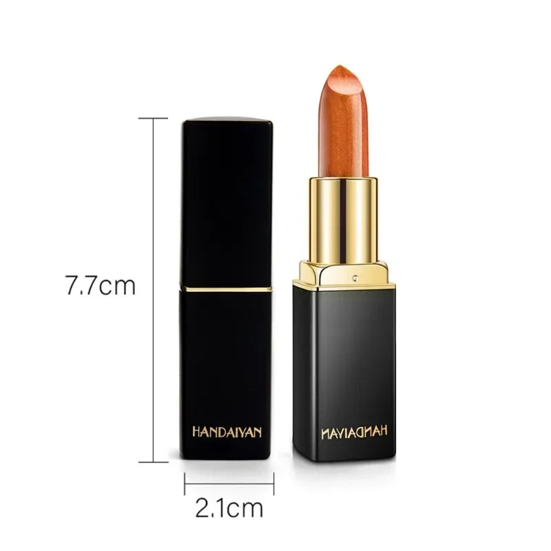 Handaiyan 9 Colors Glitter Matte Velvet Nude Lipstick Shimmer Sexy Red Pigments Makeup Long Lasting Waterproof Profissional
