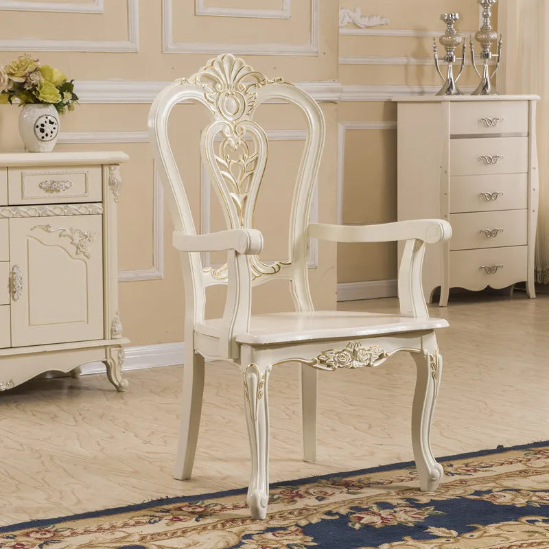 European Light Luxury Chairs Simple Solid Wood Party Unusual Adult Restaurant Chairs Design Comfy Lounge Stoel Home Furniture - Kimlud