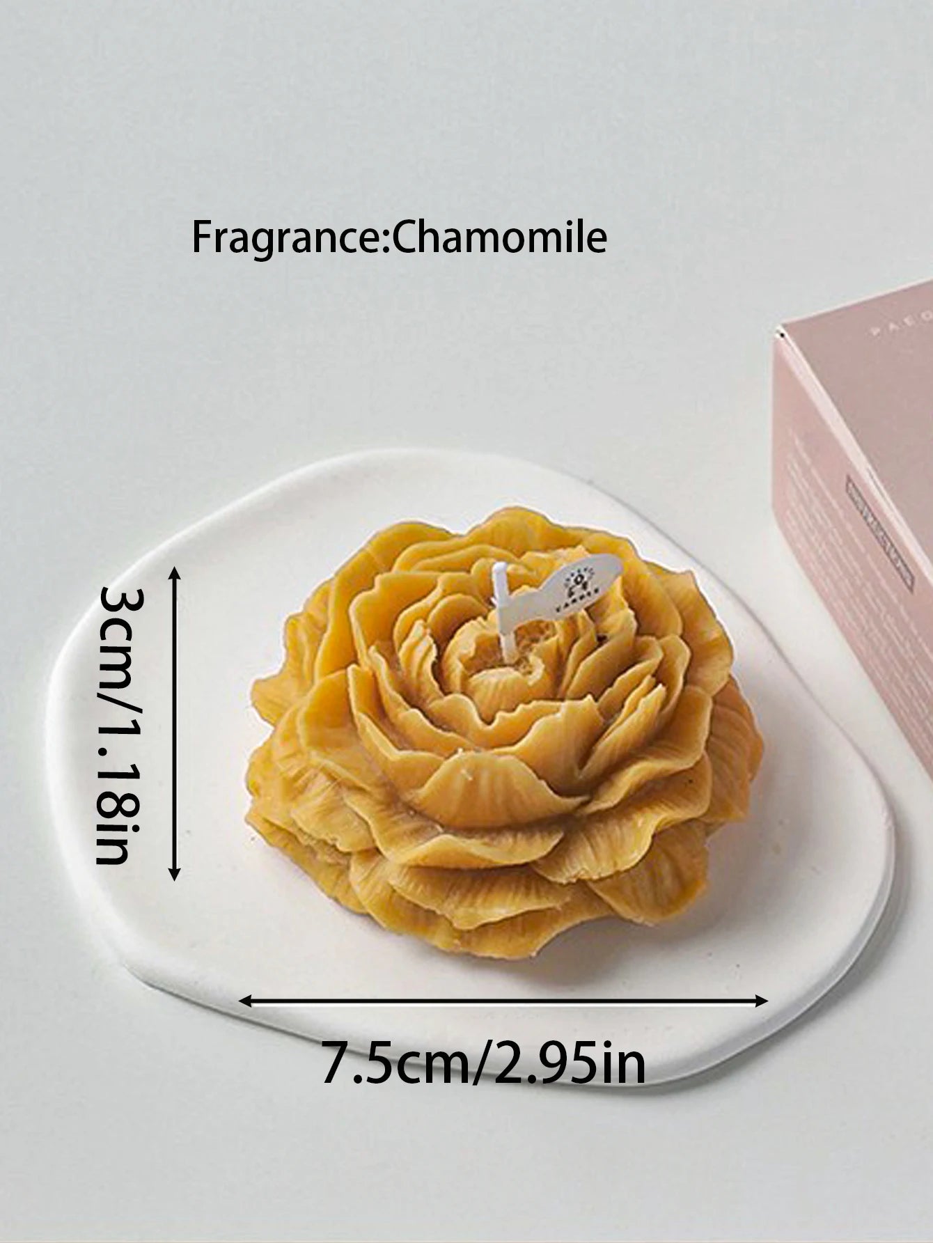 3D Peony Aromatic Candle Creative Flower Shape Aromatherapy Wedding Decor Gifts Box Valentine's Day Scented Souvenir Ornament