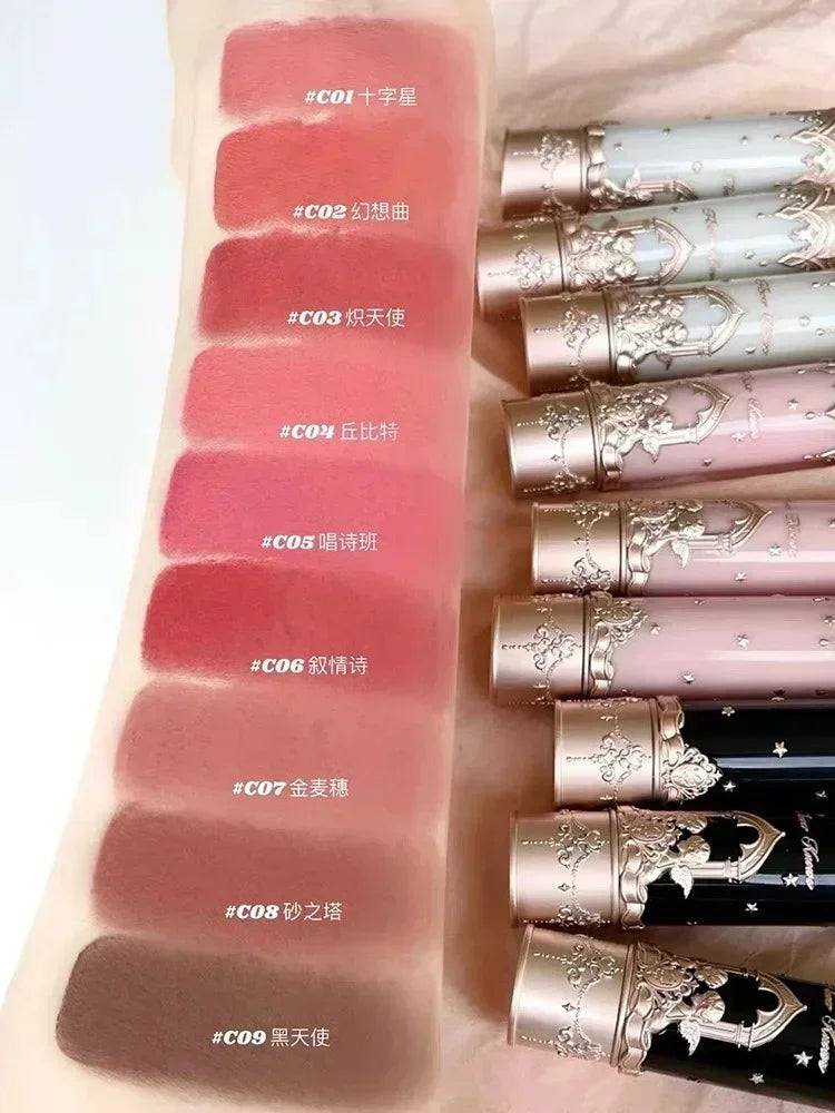 Flower Knows Little Angel Lip Mud Stick Velvet Matte Mist Lipstick Hidden Lip Pattern Hidden Lip Lines - Kimlud