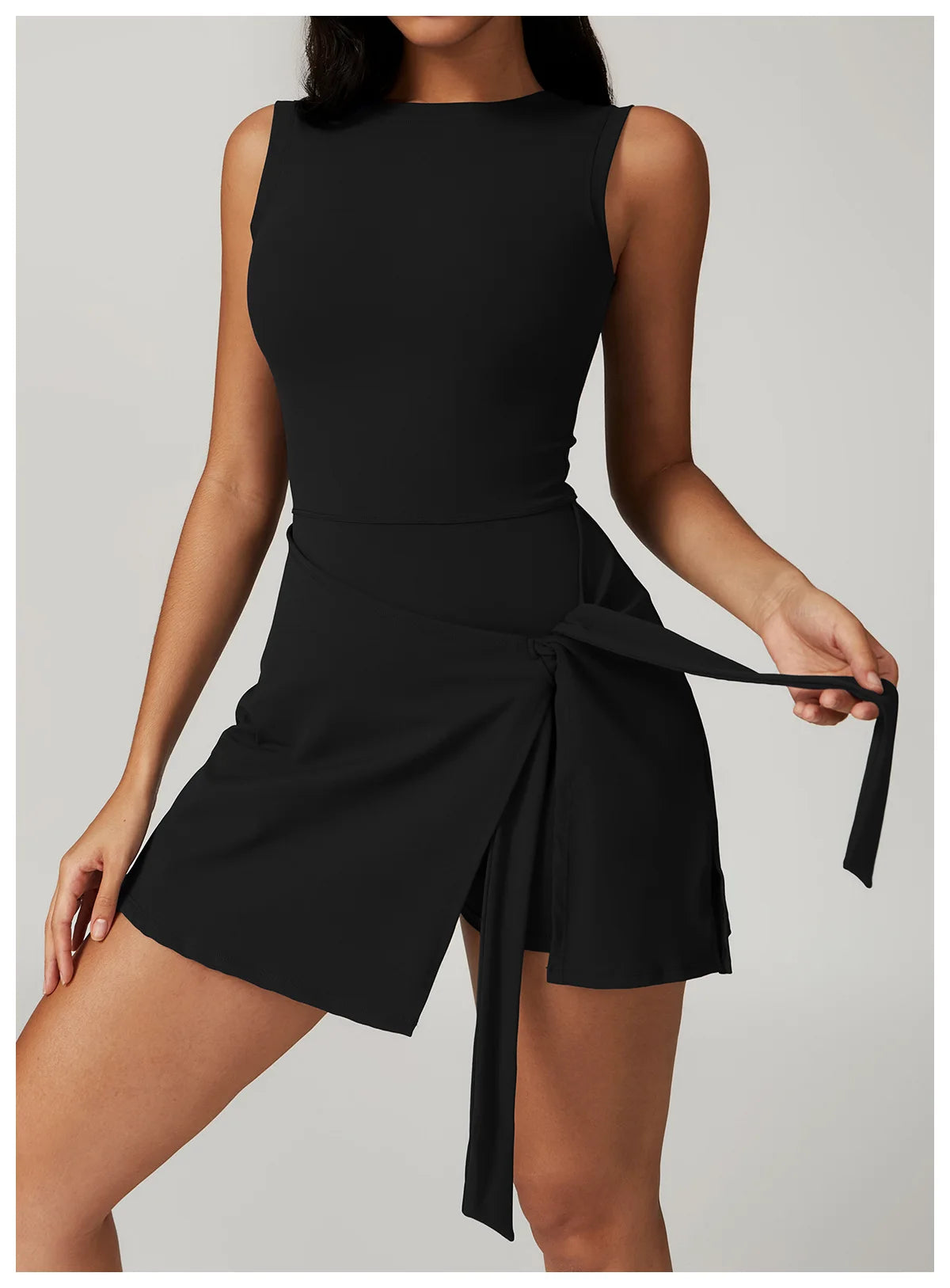 Romper Backless Set Gym Sports Fitness Bodysuit Siamese Sportswear Women Clothes Jumpsuit Skirt One-piece Playsuit Yoga Suit - Kimlud