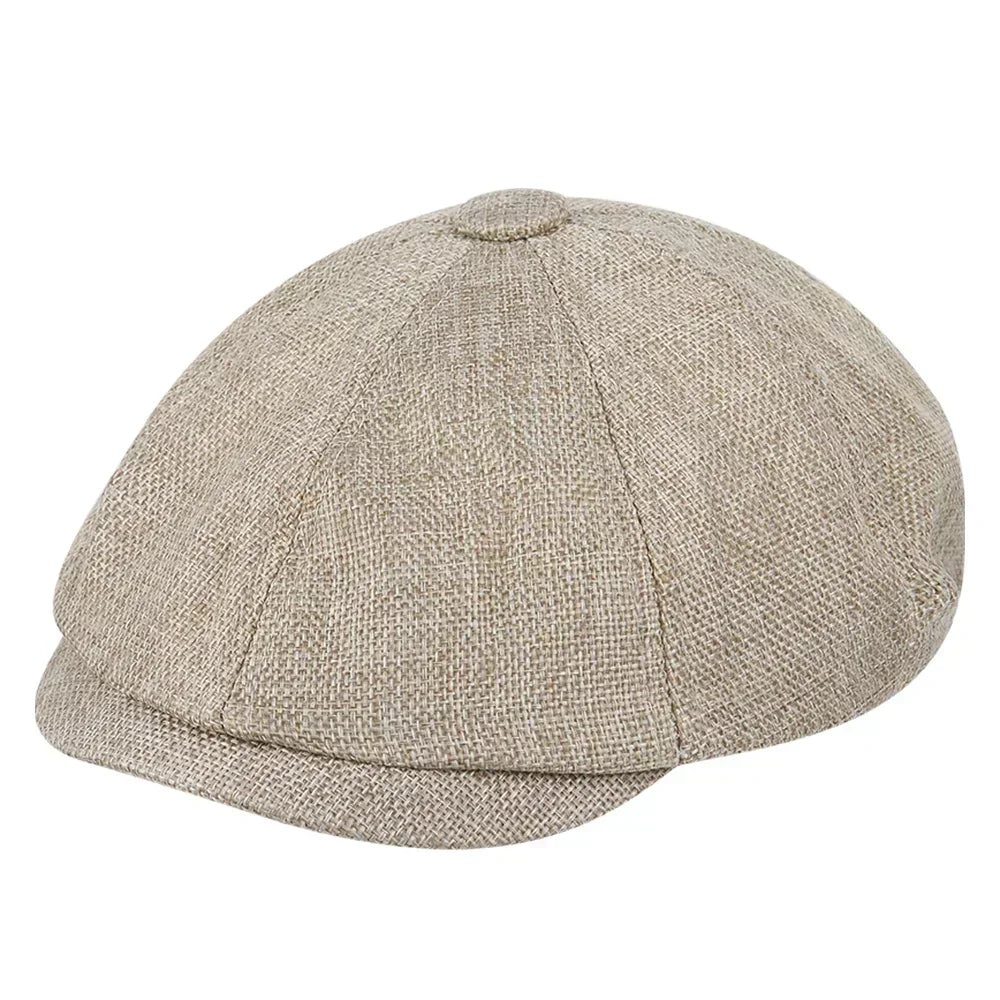 2025 New Classic Hat for Men Caps Vintage Retro Tweed Peaky Blinders Beret Hat Flat Peaked Cap Street Hats for Women Men