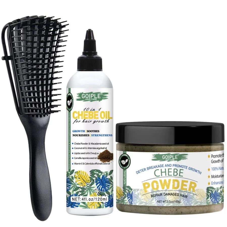 Fast Growth Chebe Oil Hair Regrowth Serum Chebe Powder Repair Damaged Scalp Treatment Anti-Hair Loss Care Moisturize Essence