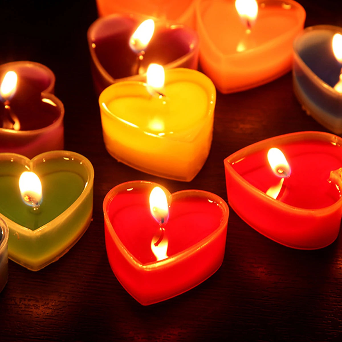 9 Pcs Heart-shaped Scented Candles For Proposing, Birthdays, Weddings, Birthdays, And Candlelight Dinners