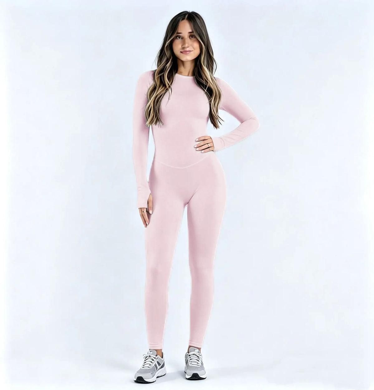 Sports Overall Bodysuit Women Seamless Jumpsuit Gym One-piece Suit Workout Outfits Backless Yoga Tights Long Sleeve Activewear - Kimlud