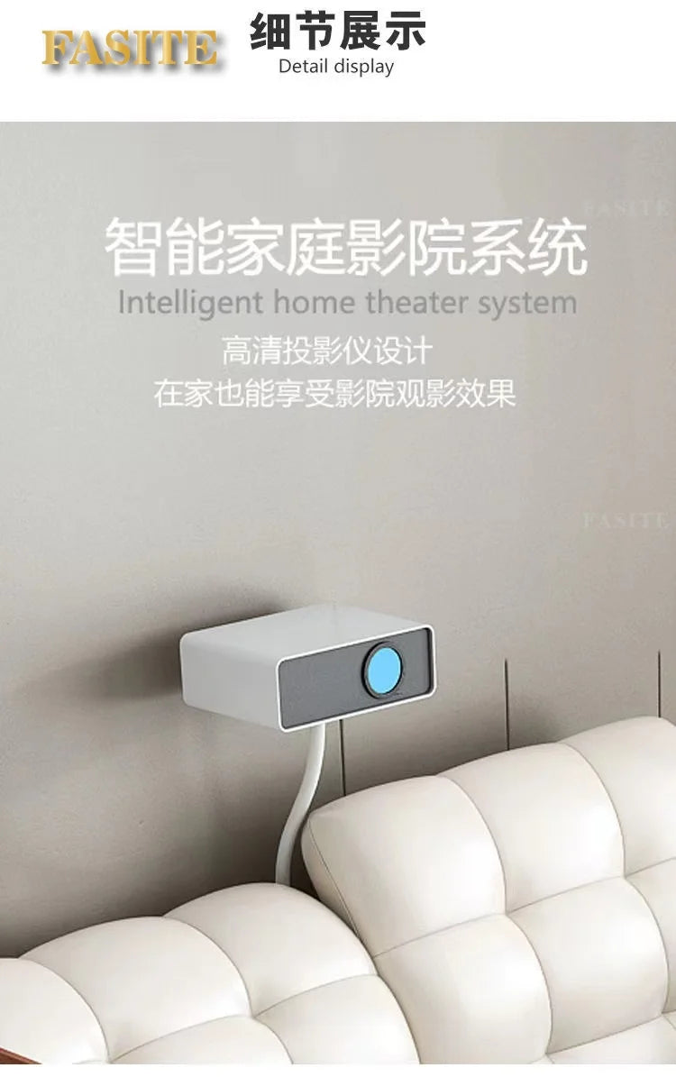 Genuine Leather Tech Smart Multifunctional Beds Massage Modern Luxury Camas Upholstered With Bluetooth Speaker,Air Cleaner