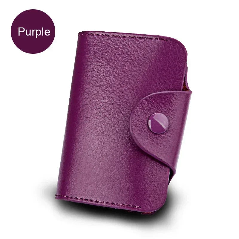 Business Card Holders Wallets Men Women Leather Bank Card Holder Case Money Clips Big Capacity Card Case Minimalist Wallet Purse