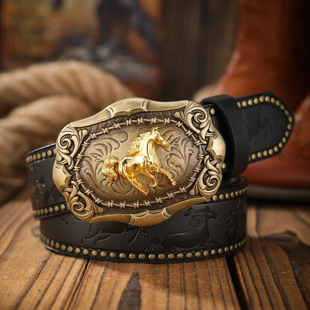 Vintage and fashion collision! PU leather alloy buckle waistband, for both men and women, to create a personalized western styl