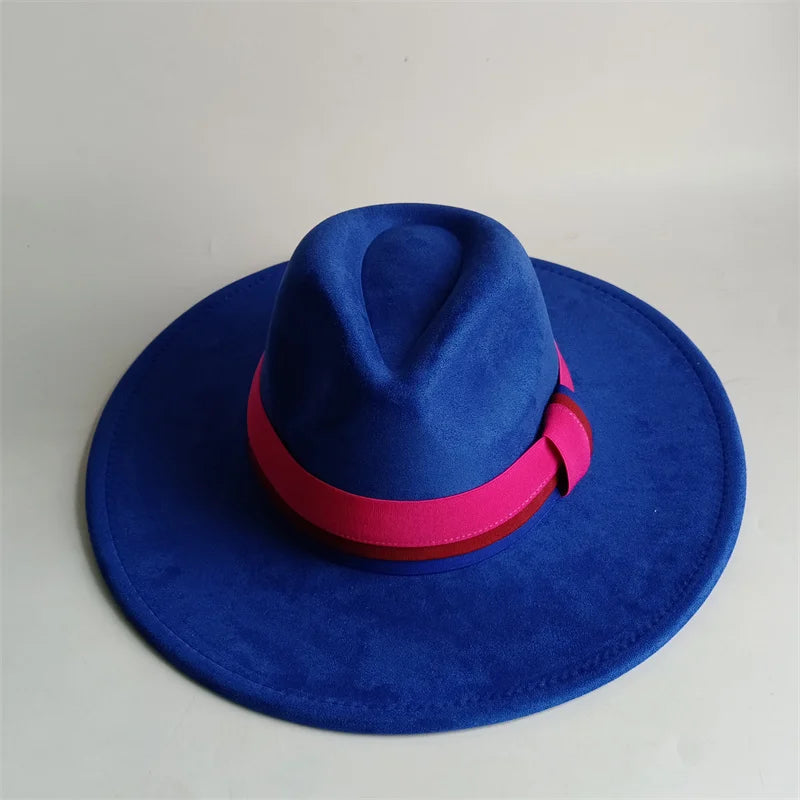 Grayish Brown Suede Hat Wide Brim 2026 NEW Fedora Hat Men Women Autumn Winter Felt Hats Classic Church Fedoras Chapeau...