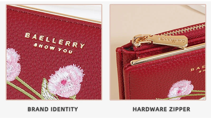 Baellerry New Short Women Wallets Simple Card Holder Zipper Female Coin Purse High Quality Slim Card Bag For Girls - Kimlud