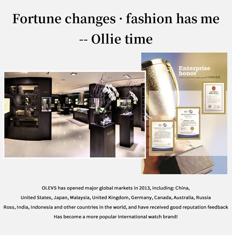 OLEVS 6695 Automatic Mechanical Men's Watches Luxury Brand Original Diamond Bezel Moon Phase Perpetual Calendar Man...