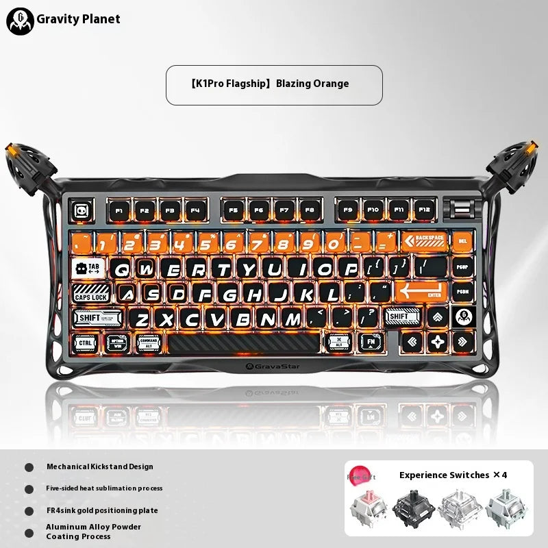 Gravastar 75k1pro Mechanical Keyboard Wireless Gaming Esports Professionali Keyboard Aluminum Customization Computer...