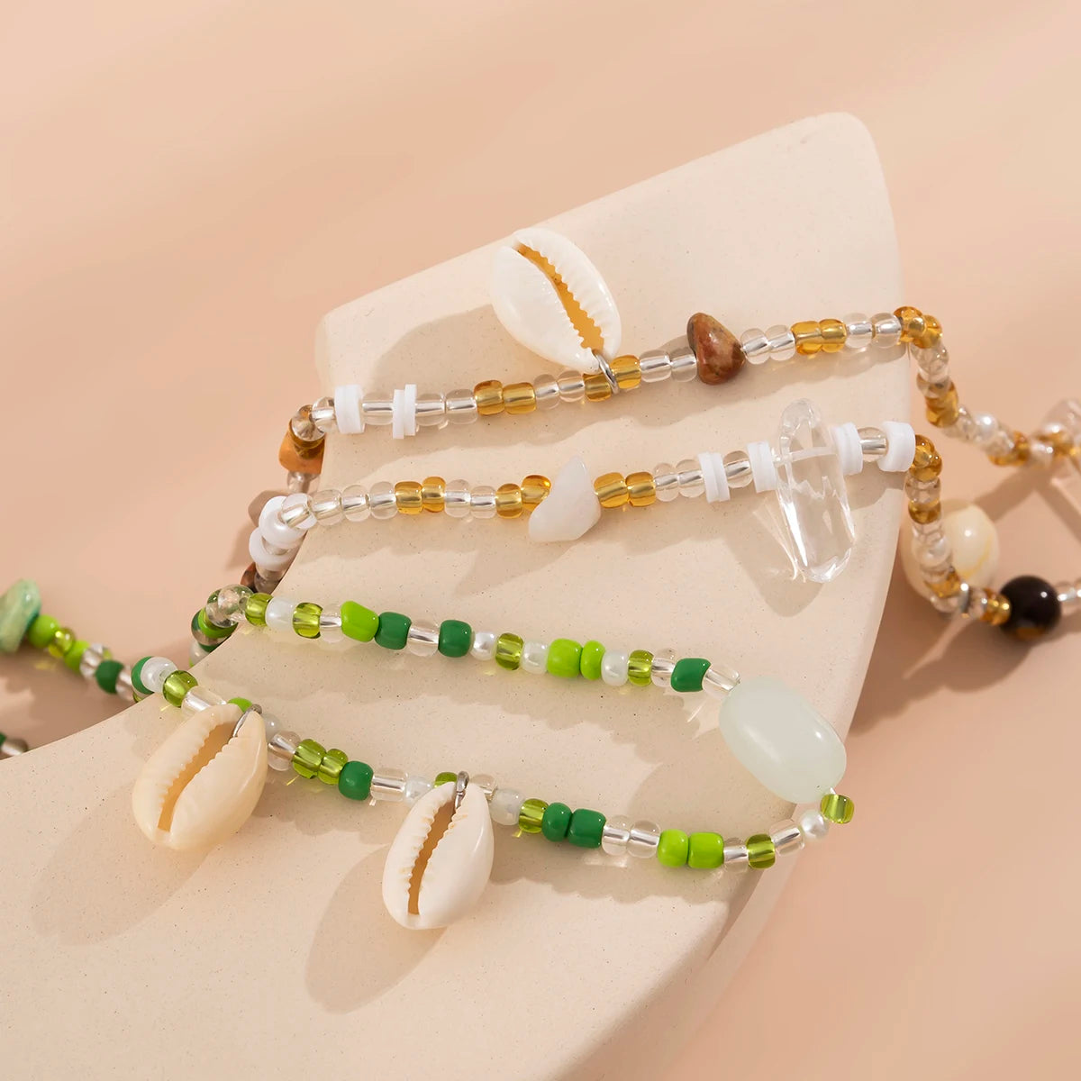 Salircon Bohemia Hand-woven Beaded Waist Beads Women's Fashion Irregular Stone Belly Chain Sexy Body Chain Jewelry Gift - Kimlud
