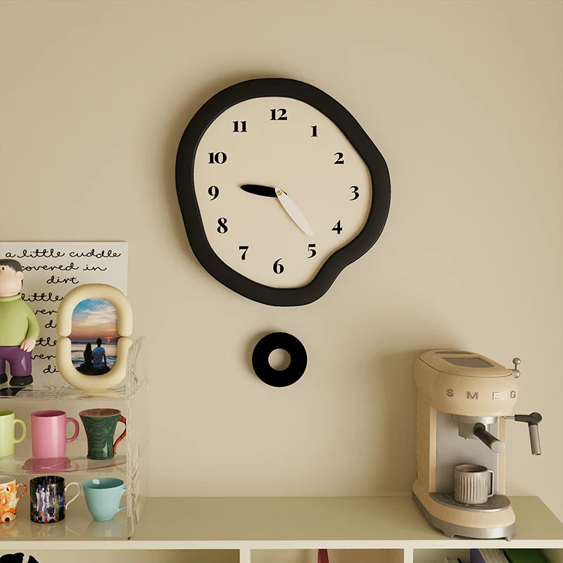 Design Aesthetic Clock Wall Clock Interior Living Room Art Simple Interior Modern Wall Watch Creative Reloj De Pared...
