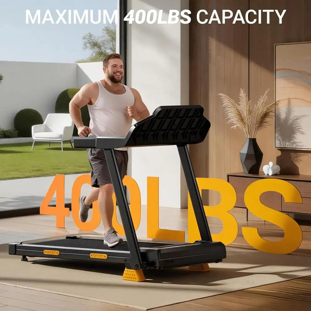 16% Incline 4-in-1 Foldable Treadmill with Triple-Sole, 3.0HP, Suitable for Home and Office, 400 lbs Capacity | Kimlud...