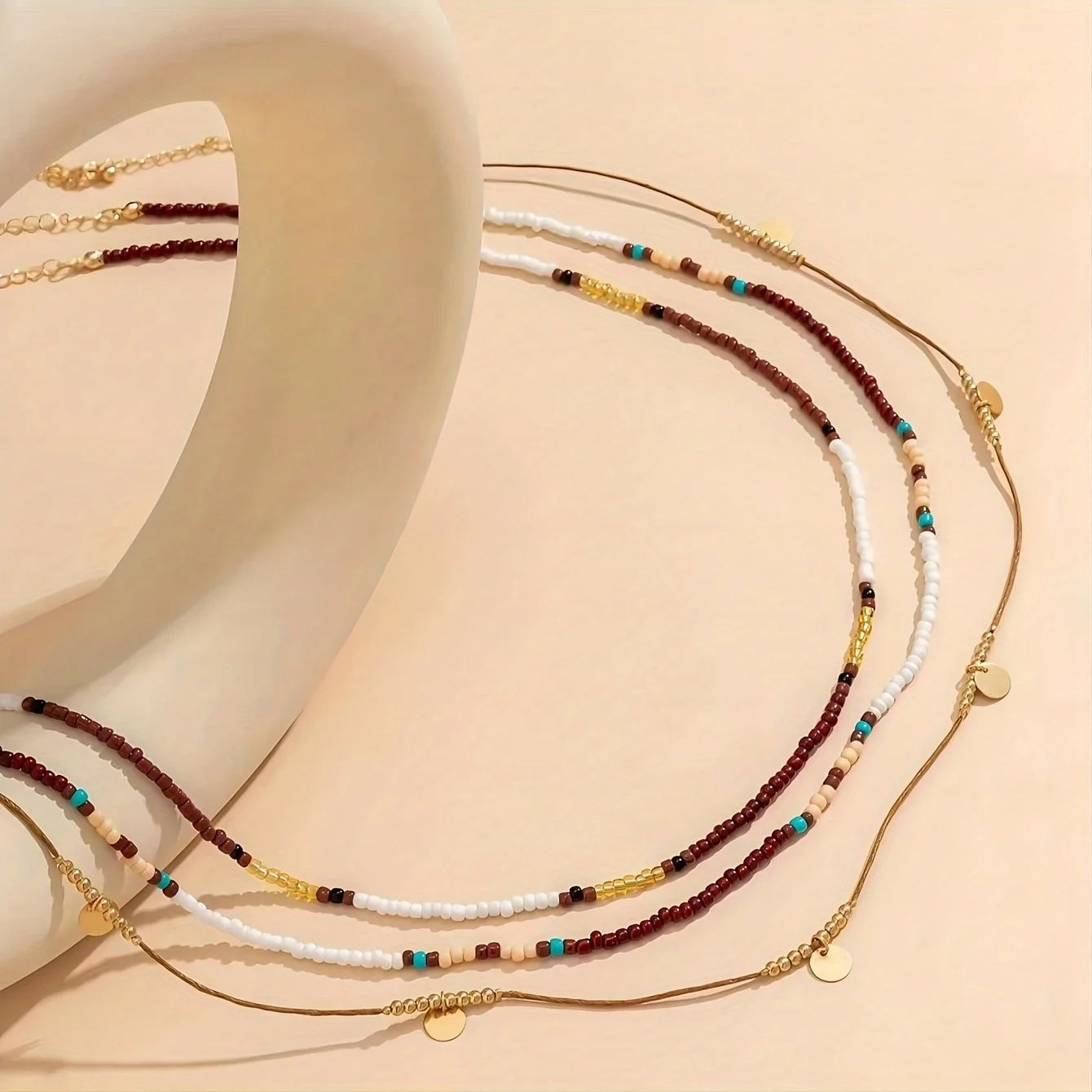 3PCS Bohemian Sexy Bead Vacation Women's Beach Waist Chain - Kimlud