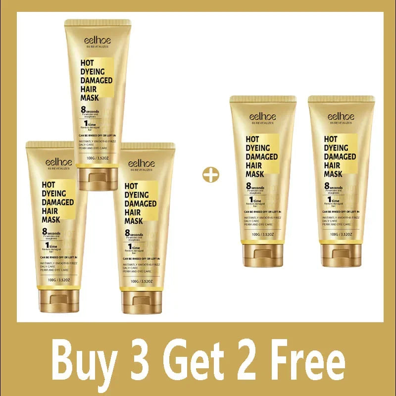 Keratin Hair Mask Professional Repair Damaged Dry Frizy Hair Anti Rolling 5s Magical Smooth Shiny Hair Care Moisturizing...