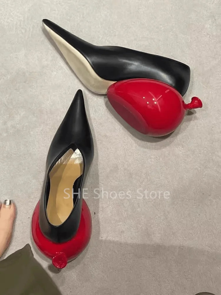 Balloon Strange Heel Pumps for Women Sexy Pointed Toe High Heel Shallow Sandals Summer Breathable Ladies Party Dress...