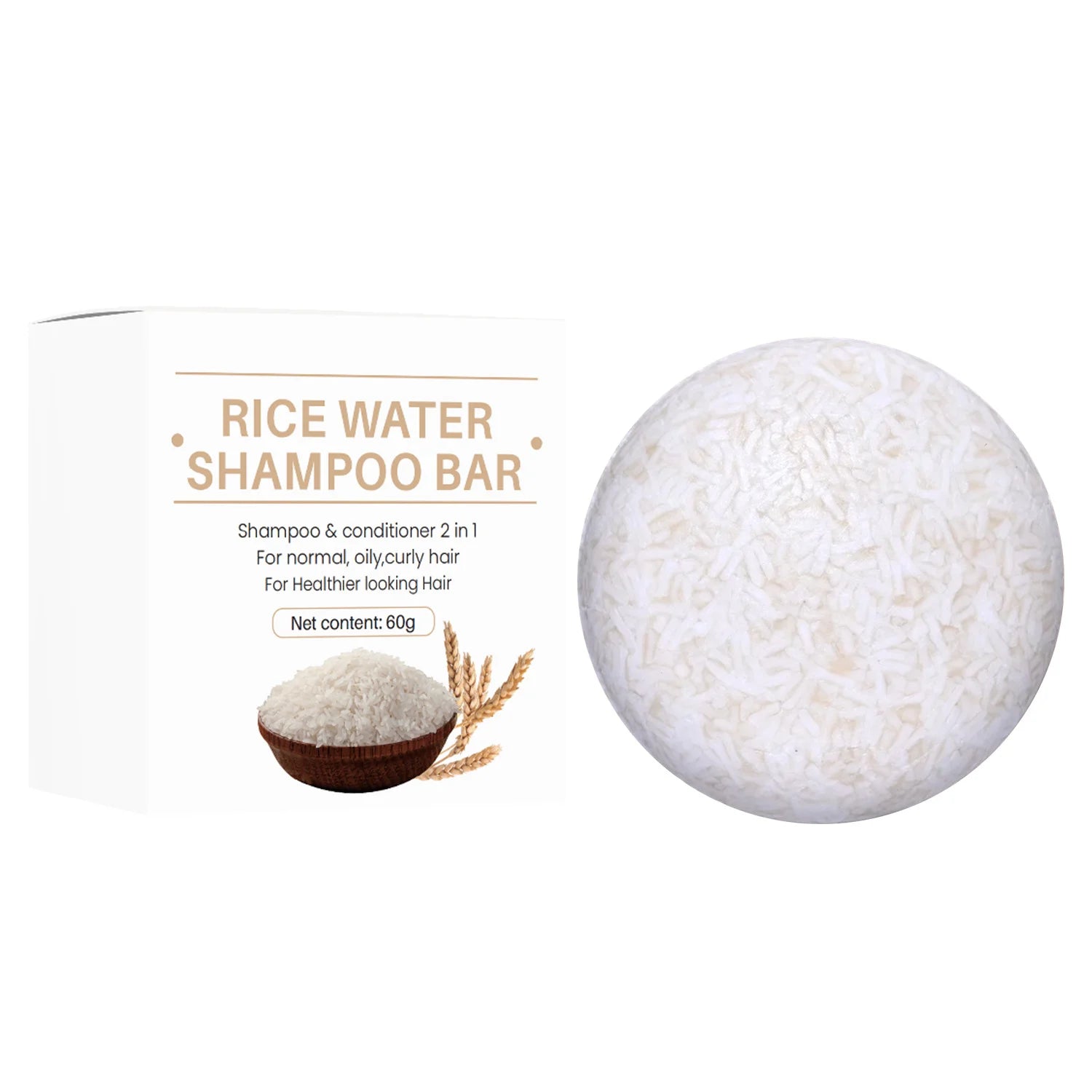 Organic Rice Shampoo Soap Bar Oil Free Conditioning Soap Rice Water Protein Nourishing Anti-loss Hair Hair Growth Soap Bar - Kimlud