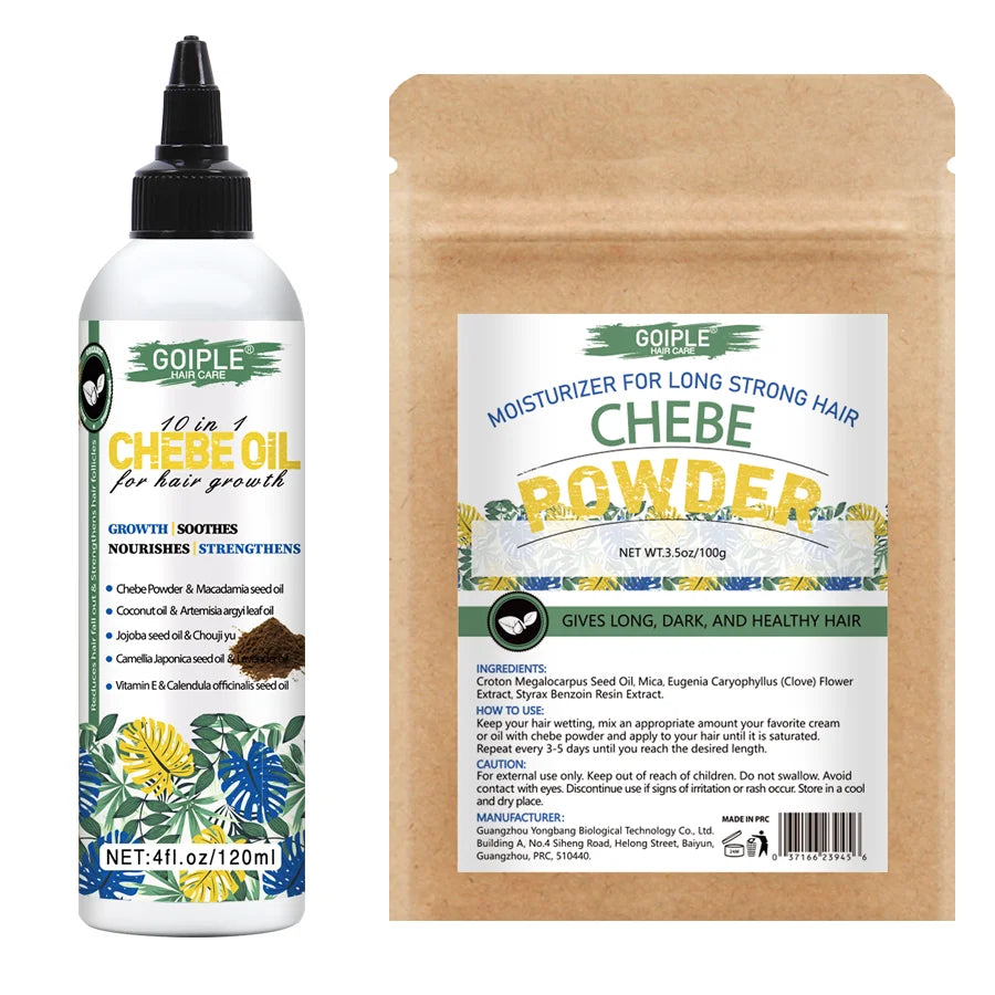 Natural Chebe Powder Moisturizing Strong Nourishing Scalp Anti Hair Loss Repair Hair Break Split End Hair-Care Product for Women