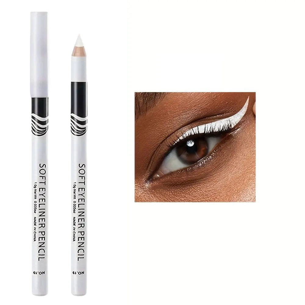 Wooden Rod White Inner Eyeliner Pen Eyelid Under Crease Pen Matte White Pen Beauty Eyeliner Easy Coloring | Kimlud...