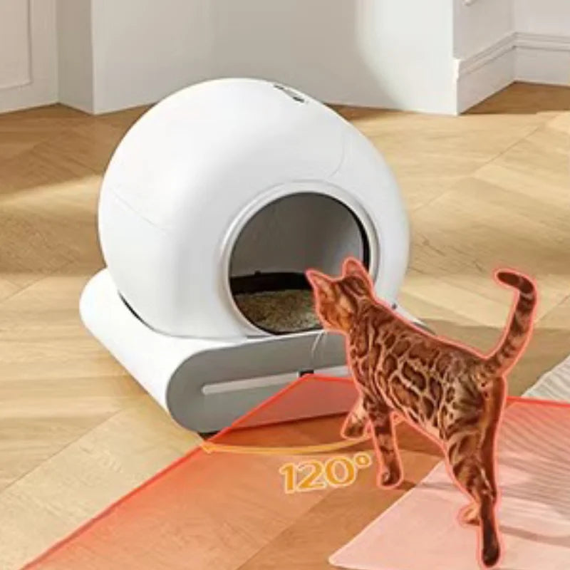 65L Automatic Smart Cat Litter Box Self Cleaning Fully Enclosed Large Cat Toilet Litter Tray | Kimlud Luxury Rug