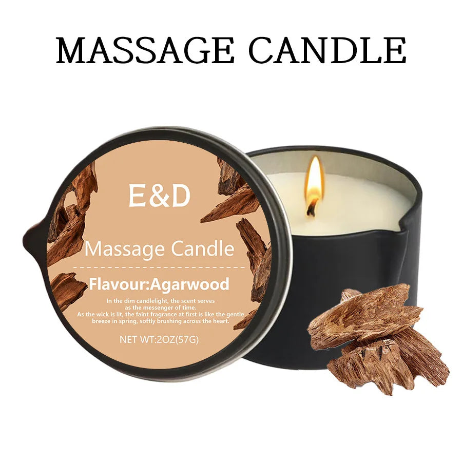 1PC Massage Oil Candles,luxury aromatherapy candles,for Stress Relief and SkinMoisturizing, SM Product Scented Candle Body Oil
