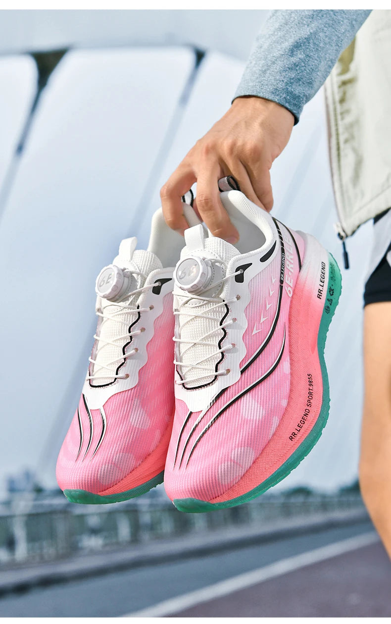 Professional Sports Running Shoes For Men Marathon Air Cushion Carbon Plate Double-layer Mesh Women Athletic Racing Sneakers - Kimlud