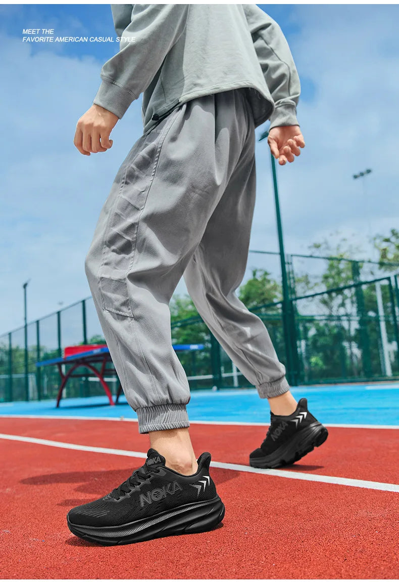 Marathon Carbon Plate Air Cushion Men Sports Running Shoes Breathable Lightweight Women's Comfortable Athletic Nonskid Sneakers - Kimlud