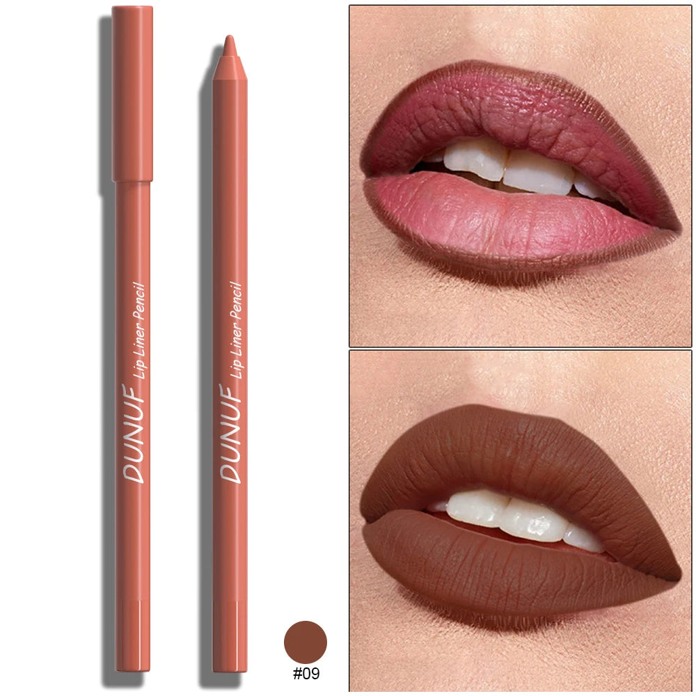 Sexy Red Matte Lipstick Pencil Nude Brown Lip Liner Pencil Contour Tint Makeup Waterproof Rose Pink Crayon Lipliner Pen...