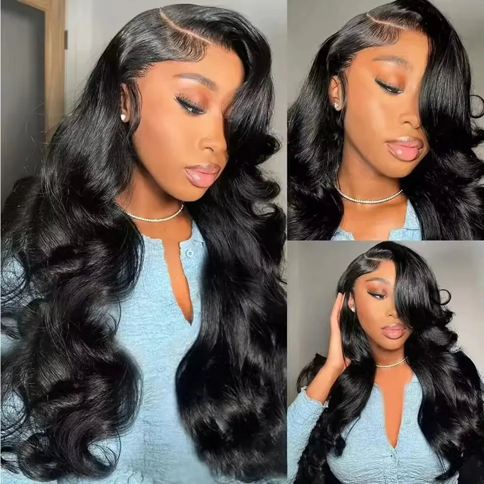 40 Inch 13X6 HD Transparent Body Wave Lace Frontal Wig Loose Wave 13x4 HD Pre Plucked Lace Front Human Hair Wig For...