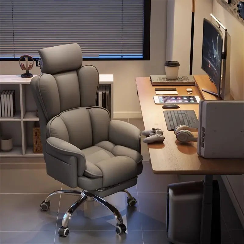 Computer Chair Home Bedroom, Office Chair Liftable, Desk, Chair, Comfortable Sedentary, E-sports, Leisure, Backrest...