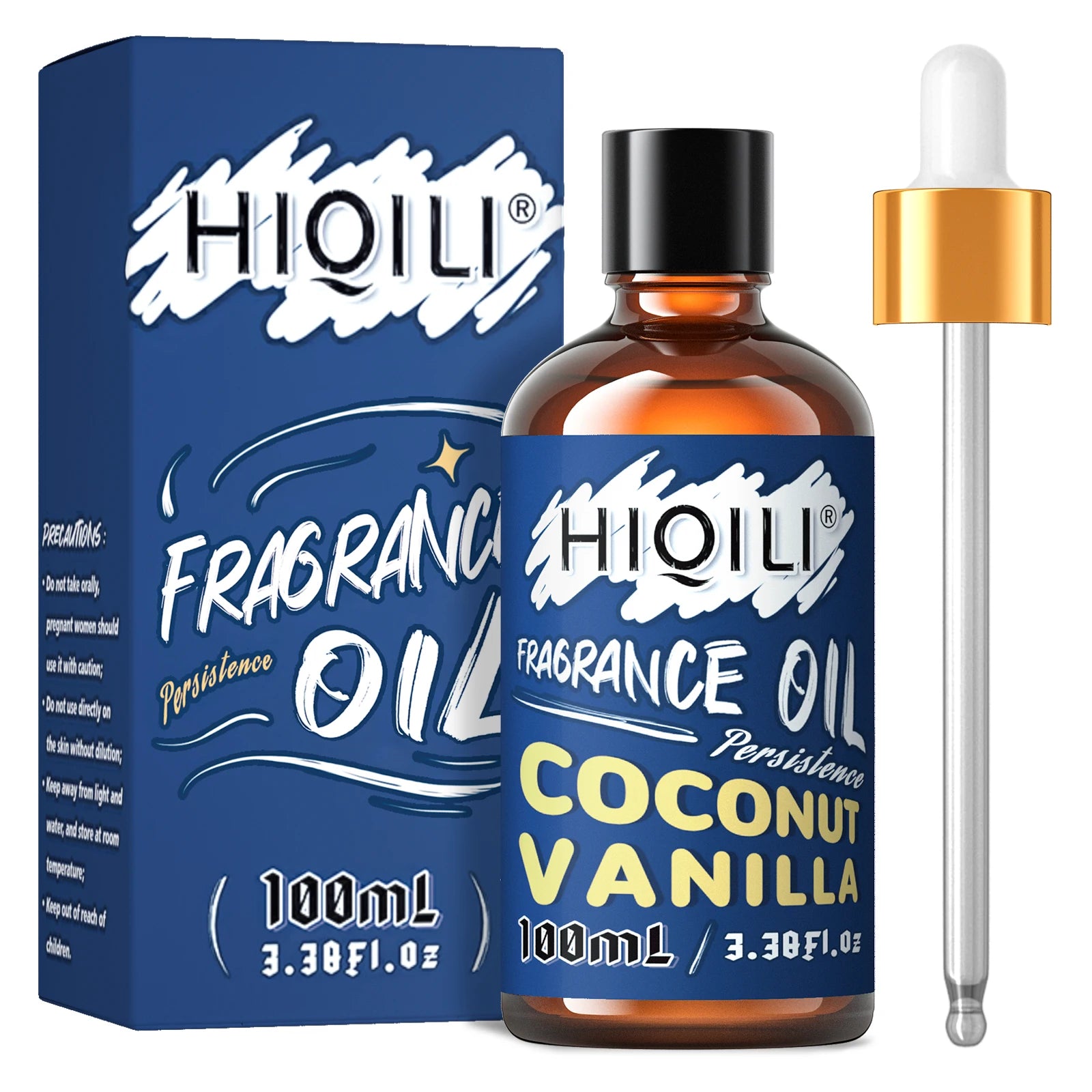 HIQILI 100ML Coconut Vanilla Fragrance Oil,100% Pure Oil For Home,Hotel,Travel,Aromatherapy,Humidifier,Candle Making,DIY